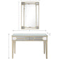HomeRoots Mirrored Console Table With Antiqued Silver Finish
