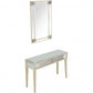 HomeRoots Mirrored Console Table With Antiqued Silver Finish