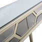 HomeRoots Mirrored Console Table With Antiqued Silver Finish