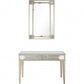 HomeRoots Mirrored Console Table With Antiqued Silver Finish