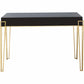 HomeRoots Mirrored Console Table in Black Finish