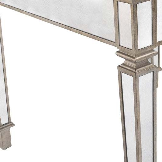 HomeRoots Mirrored Game Table With Silver Finish