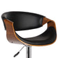 HomeRoots Mod Adjustable Black Faux Leather Swivel Bar Stool