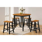 HomeRoots Mod Black And Natural Counter Height Five Piece Dining Set