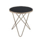 HomeRoots Mod Black Glass and Geo Gold End Table