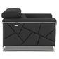 HomeRoots Mod Charcoal Gray Leather and Chrome Deco Accent Chair