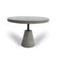 HomeRoots Mod Gray Concrete and Black Metal Pedestal End Table