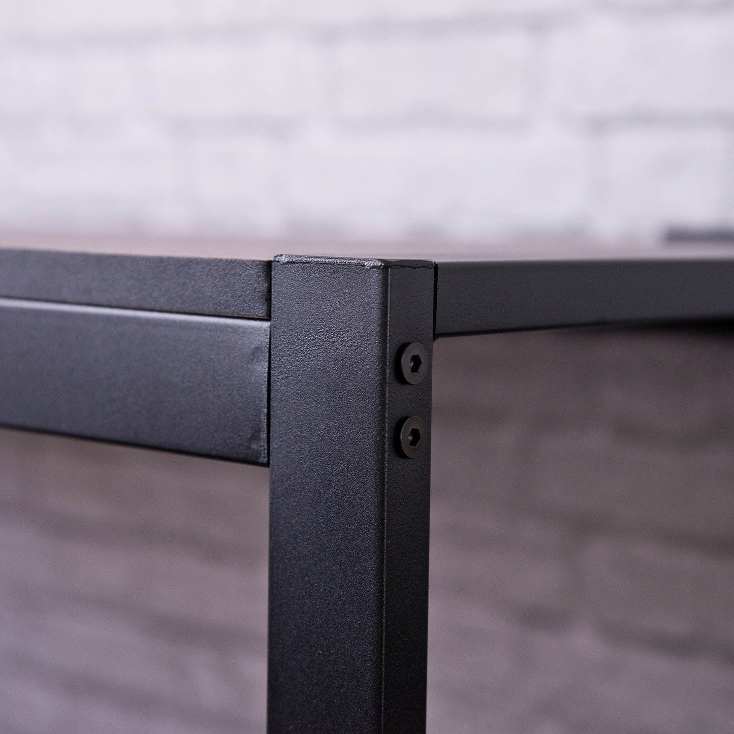 HomeRoots Mod Industrial Black and Walnut Finish Table Desk
