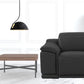 HomeRoots Mod Italian Leather Recliner Chair in Charcoal Gray Finish