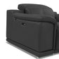 HomeRoots Mod Italian Leather Recliner Chair in Charcoal Gray Finish