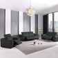 HomeRoots Mod Italian Leather Recliner Chair in Charcoal Gray Finish