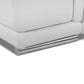 HomeRoots Mod Italian Leather Recliner Chair in Winter White Finish