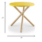 HomeRoots Mod Round Side Table With Yellow and Light Wood Finish