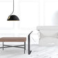 HomeRoots Mod Winter White Leather and Chrome Deco Accent Chair