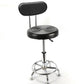 HomeRoots Modern Adjustable Black Faux Leather Swivel Bar Chair