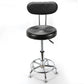 HomeRoots Modern Adjustable Black Faux Leather Swivel Bar Chair