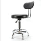 HomeRoots Modern Adjustable Black Faux Leather Swivel Bar Chair