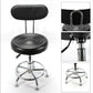 HomeRoots Modern Adjustable Black Faux Leather Swivel Bar Chair