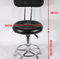 HomeRoots Modern Adjustable Black Faux Leather Swivel Bar Chair