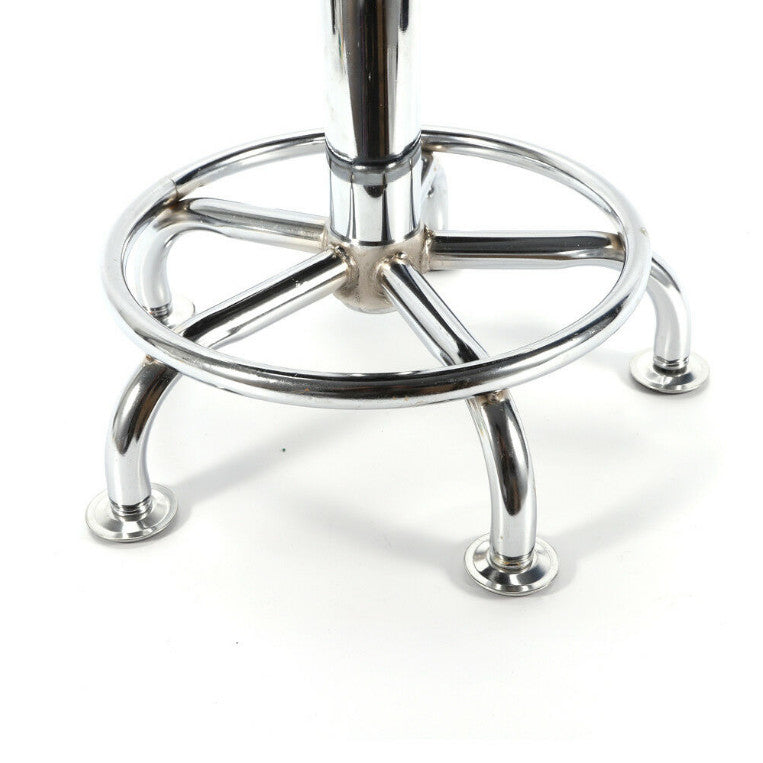 HomeRoots Modern Adjustable Black Faux Leather Swivel Bar Chair