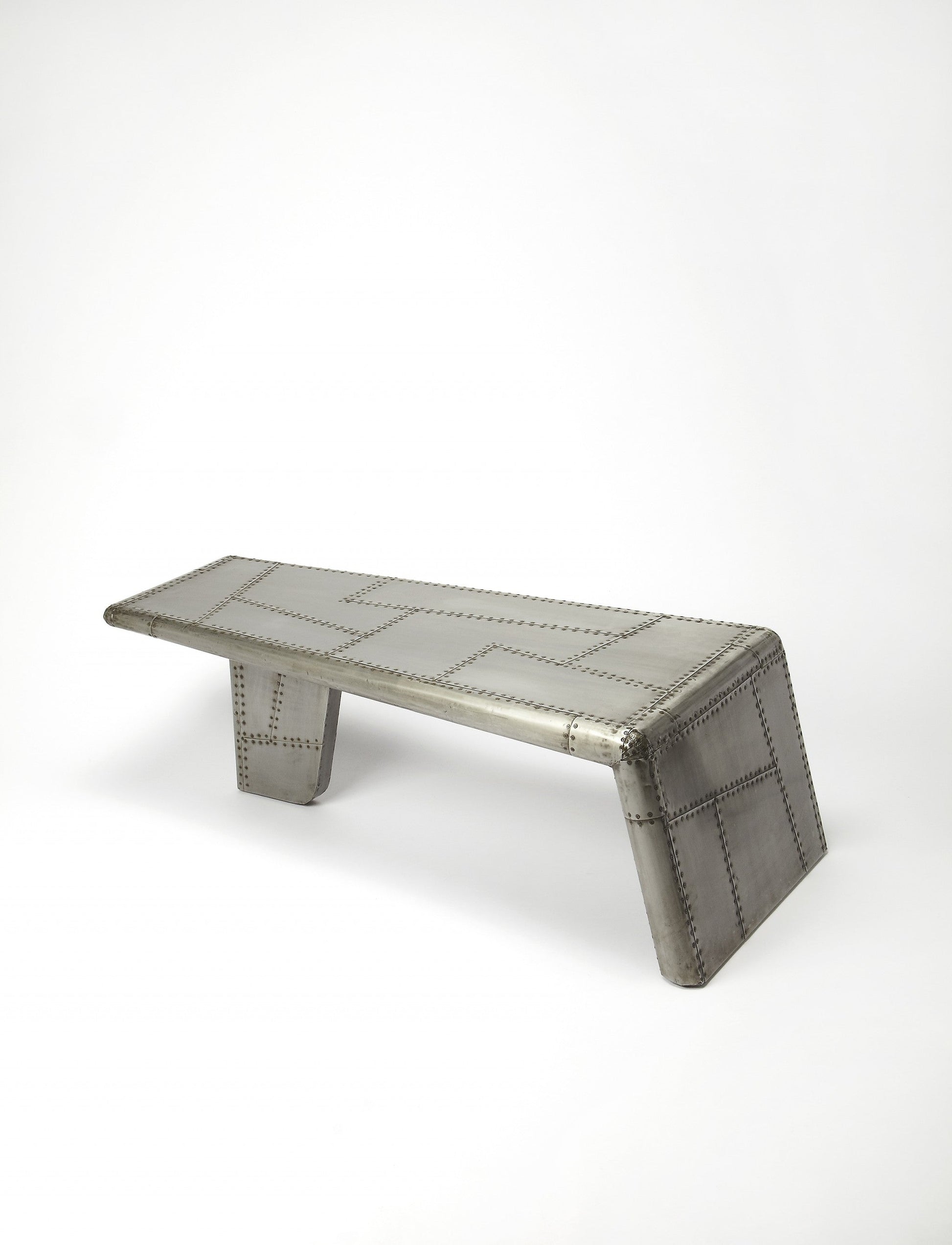 HomeRoots Modern Aviator Coffee Table in Gray Finish