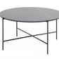 HomeRoots Modern Black Ceramic Round Coffee Table