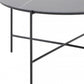 HomeRoots Modern Black Ceramic Round Coffee Table