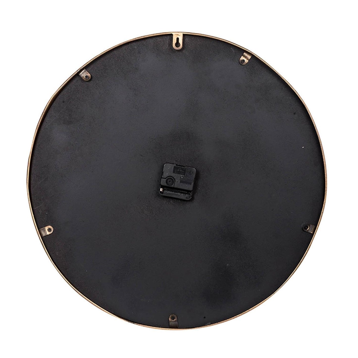HomeRoots Modern Black Faux Marble and Gold Round Wall Clock