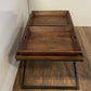 HomeRoots Modern Black Iron x Leg Wood Tray Coffee Table