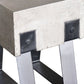 HomeRoots Modern Concrete And Black Stool