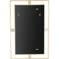 HomeRoots Modern Console Table and Mirror Set With Black and Gold Finish