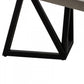 HomeRoots Modern Dark Gray Concrete Coffee Table With Black Metal Base