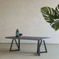 HomeRoots Modern Dark Gray Concrete Coffee Table With Black Metal Base