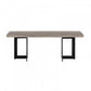 HomeRoots Modern Dark Gray Concrete and Black Steel Coffee Table