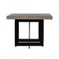 HomeRoots Modern Dark Gray Concrete and Black Steel Coffee Table