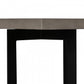 HomeRoots Modern Dark Gray Concrete and Black Steel Coffee Table
