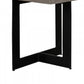 HomeRoots Modern Dark Gray Concrete and Black Steel Coffee Table