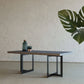 HomeRoots Modern Dark Gray Concrete and Black Steel Coffee Table