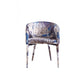 HomeRoots Modern Dining Or Accent Chair Wrapped In Pattern Fabric