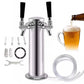 HomeRoots Modern Dual Faucet Stainless Steel Beer Dispenser