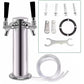 HomeRoots Modern Dual Faucet Stainless Steel Beer Dispenser