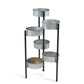 HomeRoots Modern Farmhouse 6 Tier Galvanized Metal Plant Stand