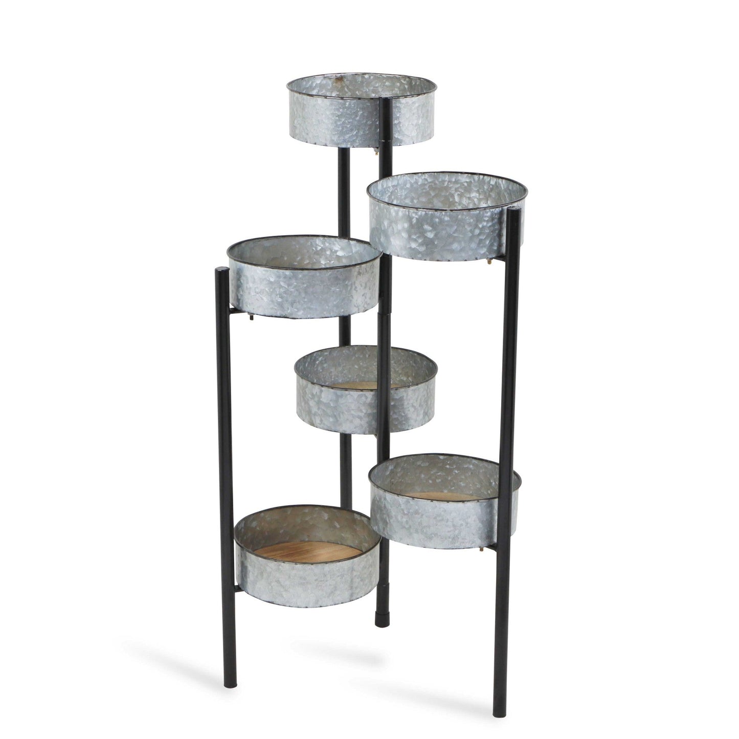 HomeRoots Modern Farmhouse 6 Tier Galvanized Metal Plant Stand