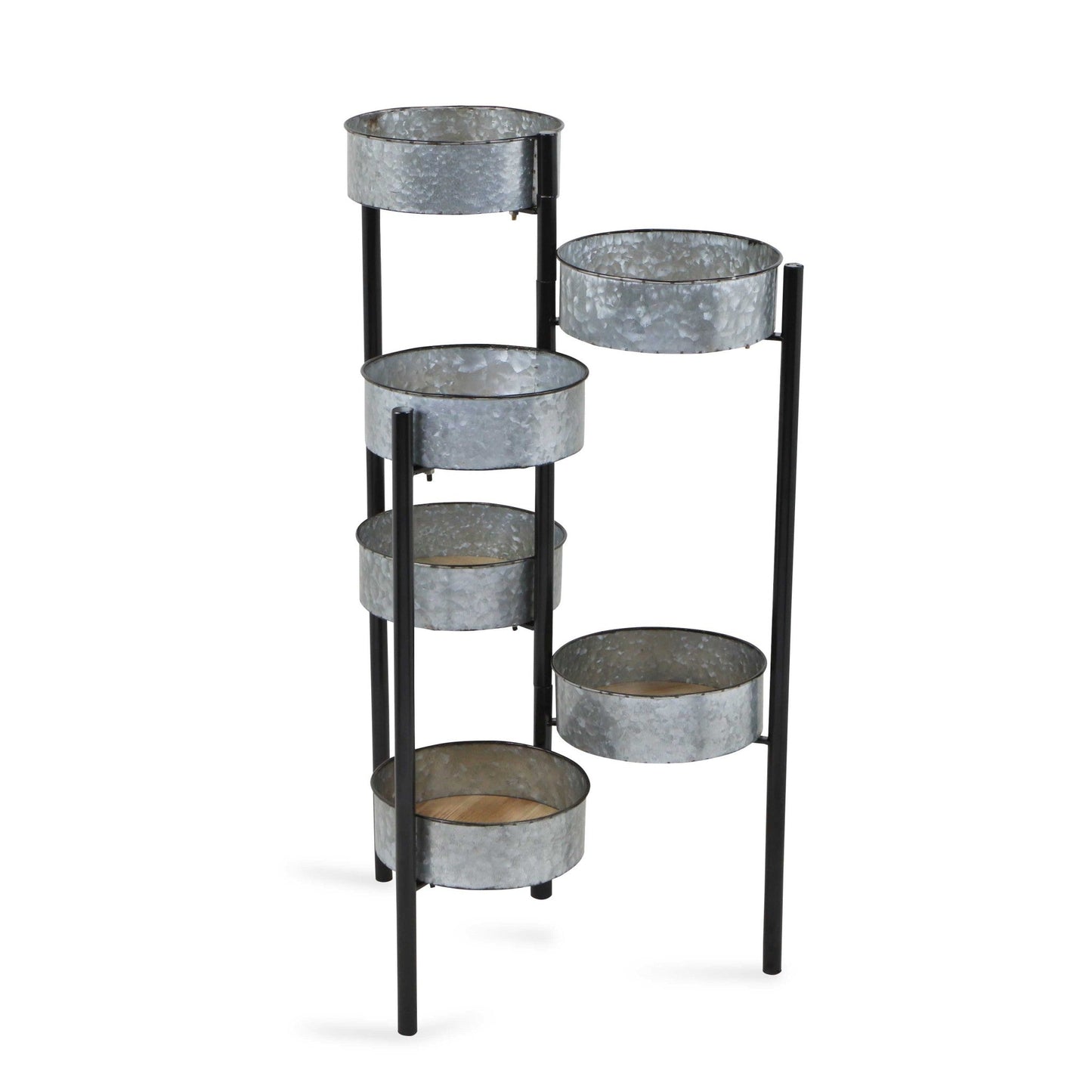 HomeRoots Modern Farmhouse 6 Tier Galvanized Metal Plant Stand
