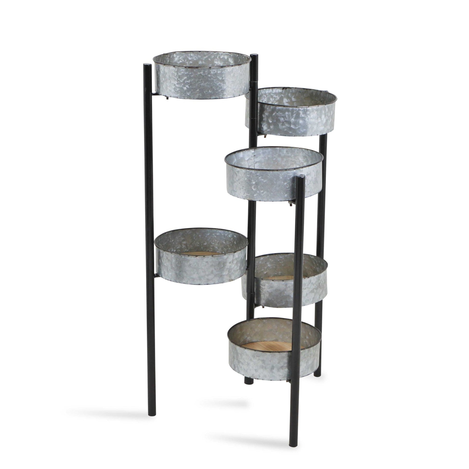 HomeRoots Modern Farmhouse 6 Tier Galvanized Metal Plant Stand