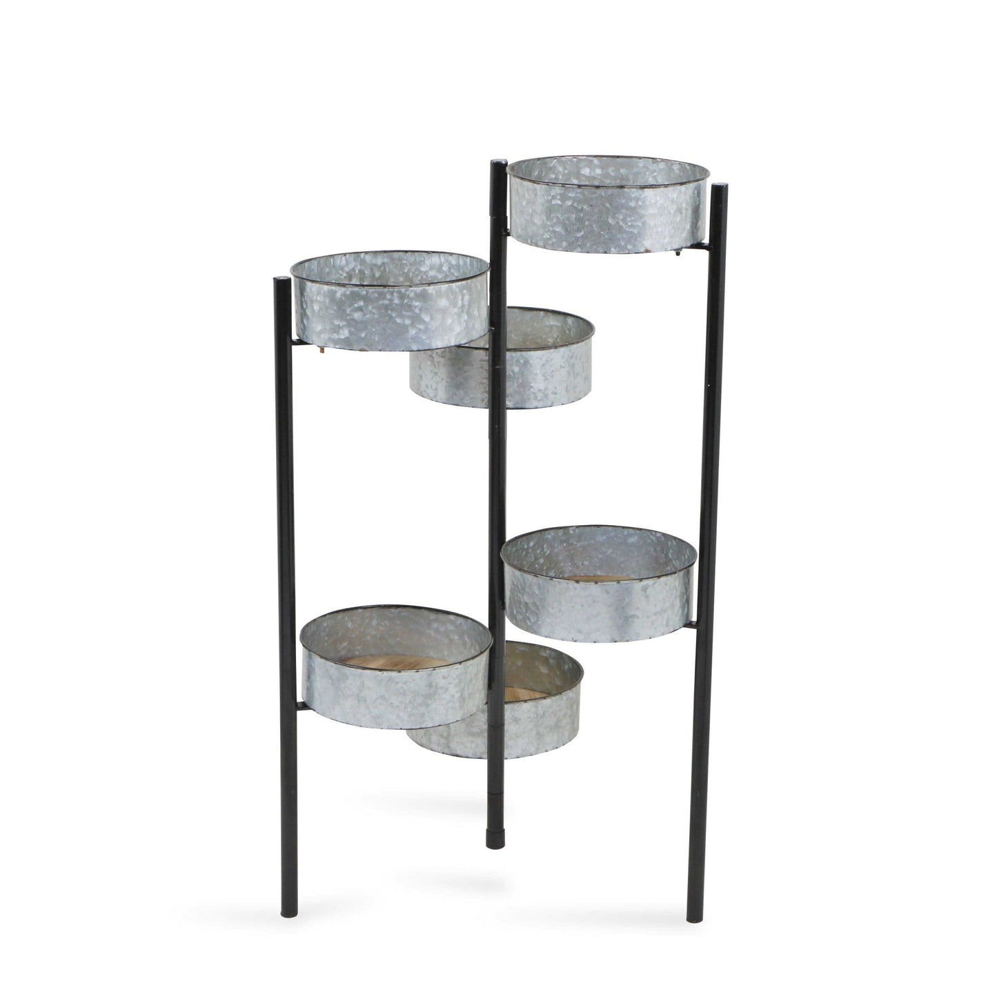 HomeRoots Modern Farmhouse 6 Tier Galvanized Metal Plant Stand