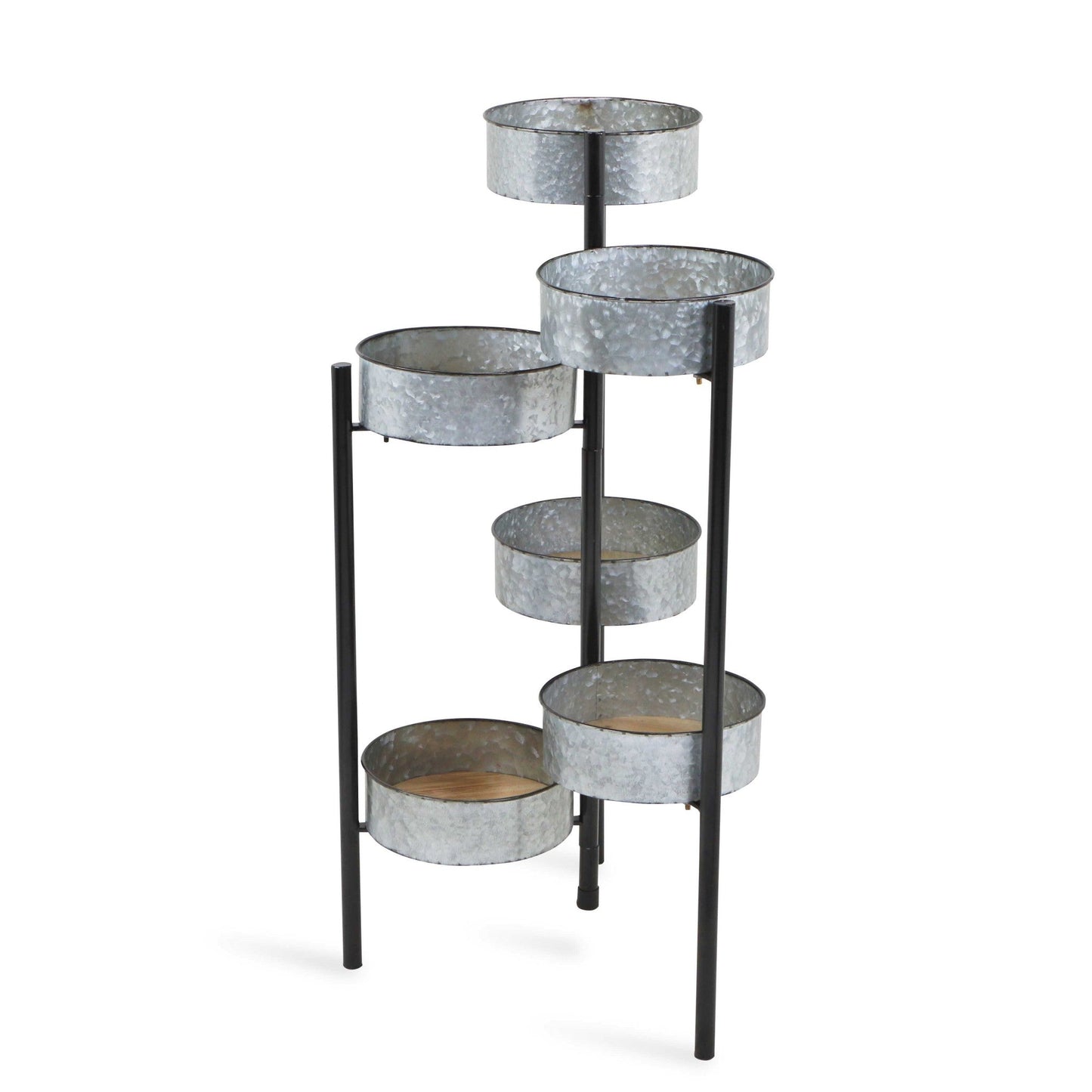 HomeRoots Modern Farmhouse 6 Tier Galvanized Metal Plant Stand