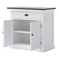 HomeRoots Modern Farmhouse Black And White Accent Cabinet