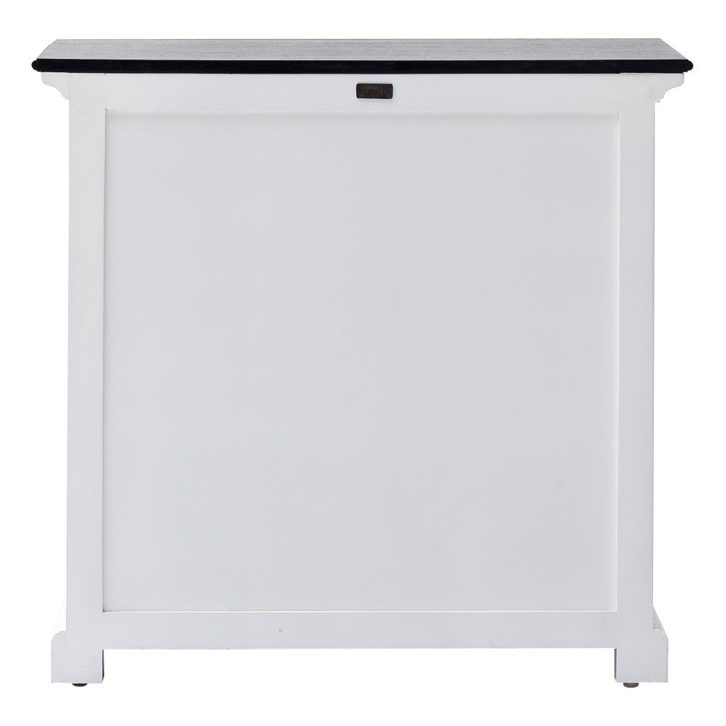 HomeRoots Modern Farmhouse Black And White Accent Cabinet
