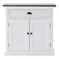 HomeRoots Modern Farmhouse Black And White Accent Cabinet